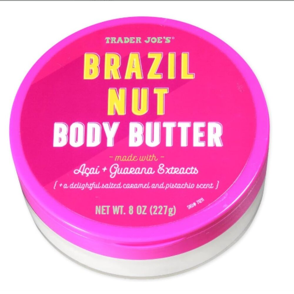Trader Joe's Brazil Nut Body Butter Made With Acai and Guarana Extracts Net Wt.